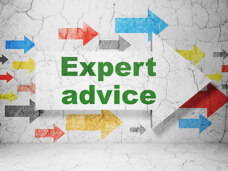 Image showing Law concept: arrow with Expert Advice on grunge wall background