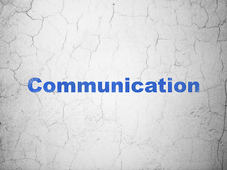 Image showing Advertising concept: Communication on wall background