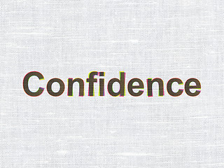 Image showing Business concept: Confidence on fabric texture background