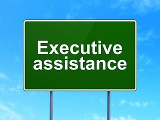 Image showing Business concept: Executive Assistance on road sign background