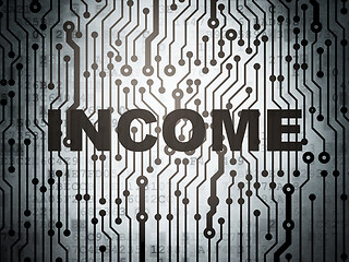 Image showing Business concept: circuit board with Income