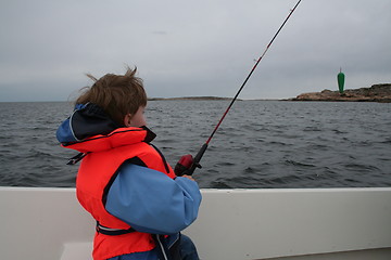 Image showing Boy fishing
