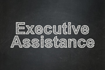 Image showing Finance concept: Executive Assistance on chalkboard background