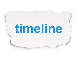 Image showing Time concept: Timeline on Paper background