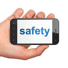 Image showing Safety concept: Safety on smartphone