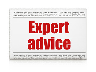 Image showing Law concept: newspaper headline Expert Advice