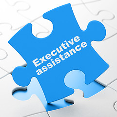 Image showing Business concept: Executive Assistance on puzzle background