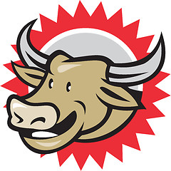 Image showing Laughing Cow Head Cartoon