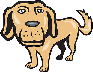 Image showing Retriever Dog Big Head Isolated Cartoon