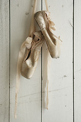 Image showing Posed Pointe Shoes in Natural Light 