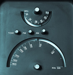Image showing Old AM - FM radio tuner