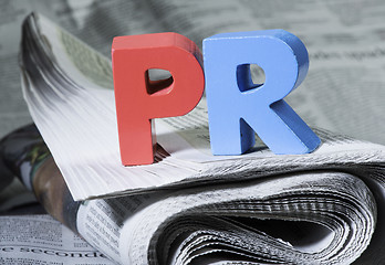 Image showing Word PR on newspaper