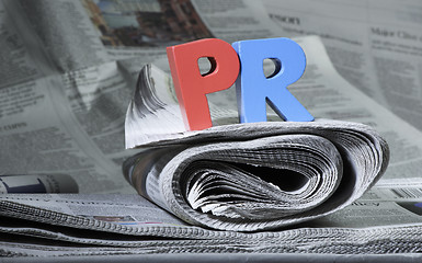 Image showing Word PR on newspaper