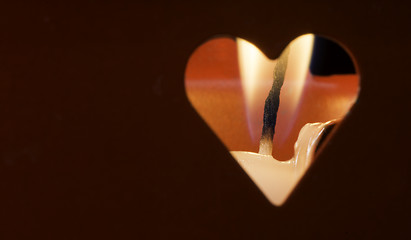 Image showing Candles and heart shapes