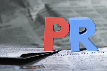 Image showing Word PR on newspaper