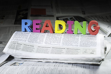 Image showing Word reading on newspaper