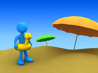 Image showing Vacation on the beach