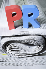 Image showing Word PR on newspaper