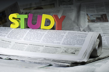 Image showing Word study on newspaper page