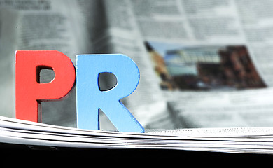 Image showing Word PR on newspaper