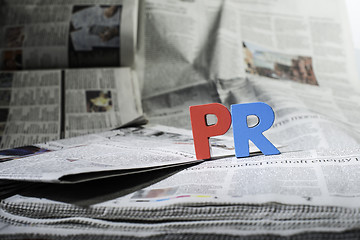 Image showing Word PR on newspaper