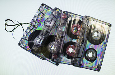 Image showing Vintage cassette tapes