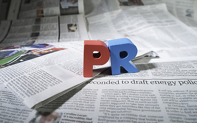 Image showing Word PR on newspaper