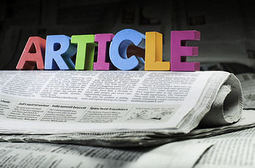 Image showing Word article on newspaper