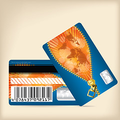 Image showing Loyalty card design with opening zipper