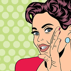 Image showing pop art retro woman in comics style