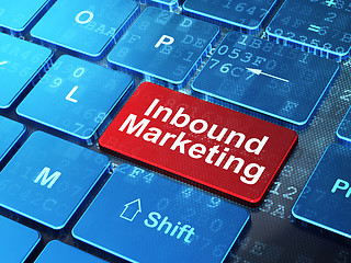 Image showing Finance concept: Inbound Marketing on computer keyboard background