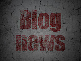 Image showing News concept: Blog News on grunge wall background