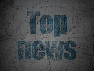 Image showing News concept: Top News on grunge wall background