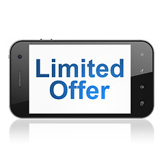 Image showing Finance concept: Limited Offer on smartphone