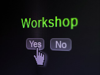 Image showing Education concept: Workshop on digital computer screen