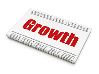 Image showing Finance concept: newspaper headline Growth