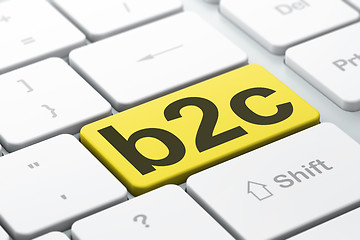 Image showing Finance concept: B2c on computer keyboard background