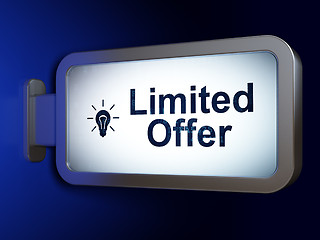 Image showing Business concept: Limited Offer and Light Bulb on billboard background