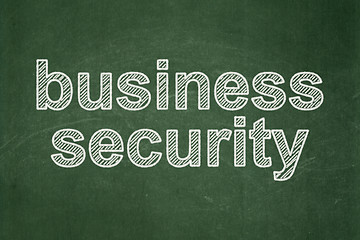 Image showing Privacy concept: Business Security on chalkboard background