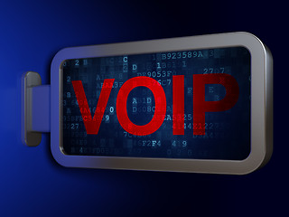 Image showing Web development concept: VOIP on billboard background