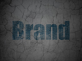 Image showing Advertising concept: Brand on grunge wall background