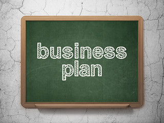 Image showing Business concept: Business Plan on chalkboard background