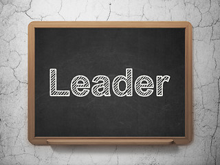 Image showing Business concept: Leader on chalkboard background