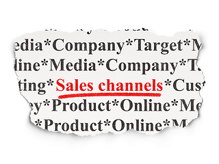 Image showing Advertising concept: Sales Channels on Paper background