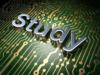 Image showing Education concept: Study on circuit board background