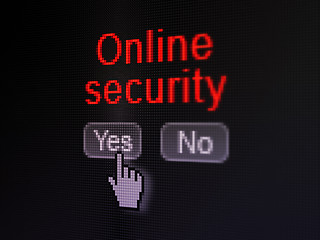 Image showing Security concept: Online Security on digital computer screen