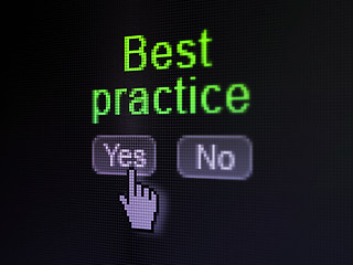 Image showing Education concept: Best Practice on digital computer screen