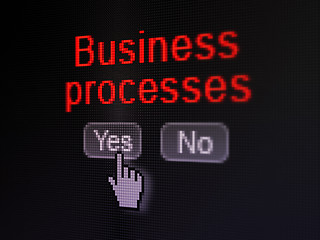 Image showing Business concept: Business Processes on digital computer screen