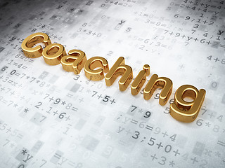 Image showing Education concept: Golden Coaching on digital background