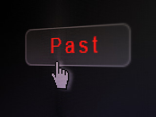 Image showing Time concept: Past on digital button background